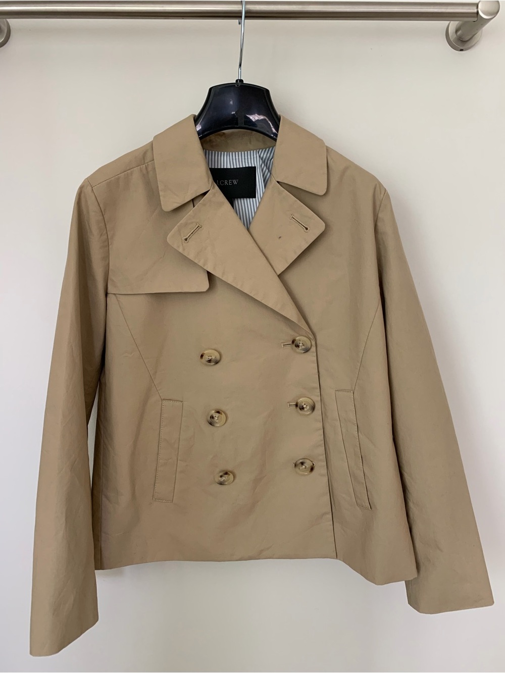 JCrew Cropped Trench, Warm Sand, 0P